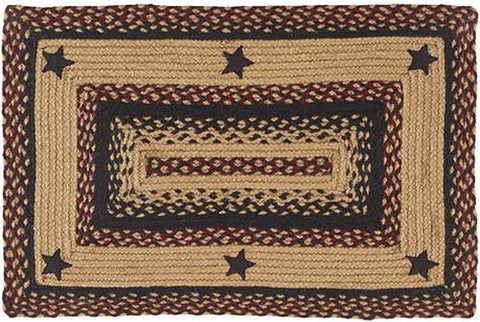 Blackberry Star Braided  Rug Rectangle