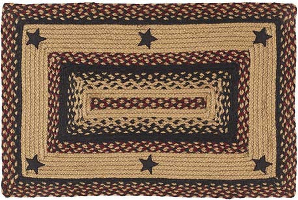 Blackberry Star Braided  Rug Rectangle