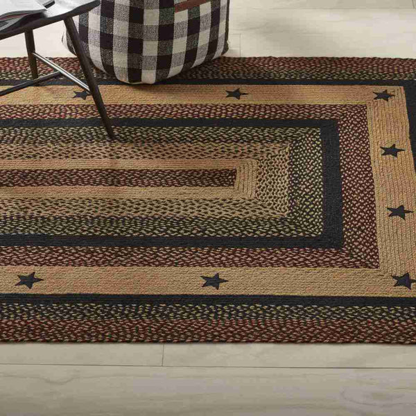 Blackberry Star Braided  Rug