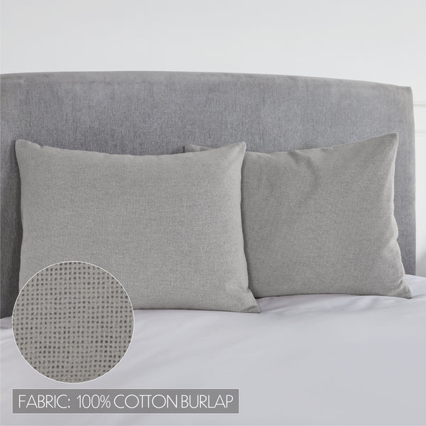 Burlap Dove Grey Standard Sham 21x27