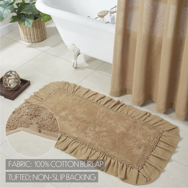 Burlap Natural Bathmat 27x48