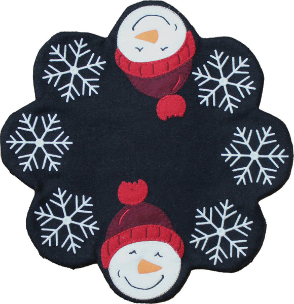Snowman Candle Mat