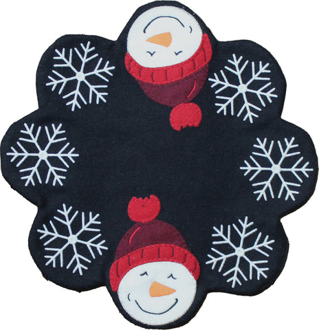 Snowman Candle Mat