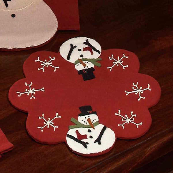 Snow Guy Candle Mat