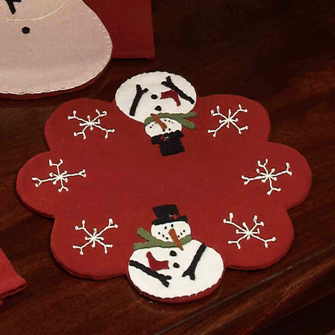 Snow Guy Candle Mat