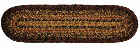 Cappuccino Braided Jute Stair Tread Oval 8 x 28 in.