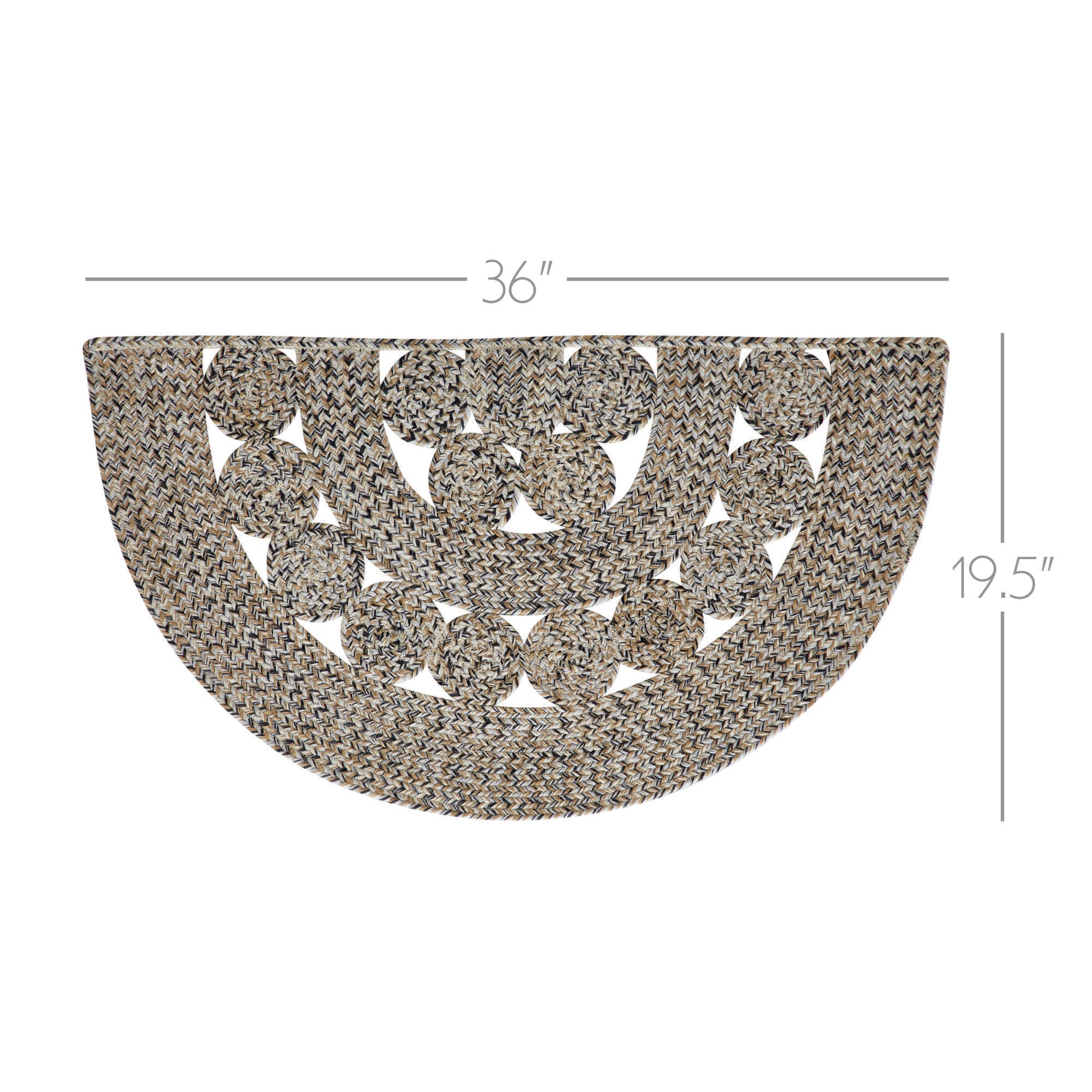 Half Circle Rustic Rugs Celeste Blended Pebble Indoor/Outdoor Half Circle Rug 19.5x36 - Allyson ...