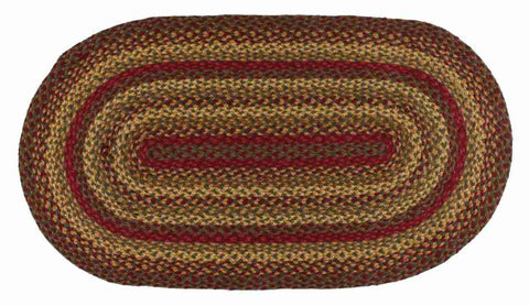 Cinnamon Braided  Rug Oval 27 x 48 in.
