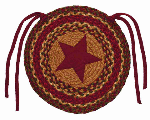 Cinnamon Star Braided Jute Chairpad 15 in.