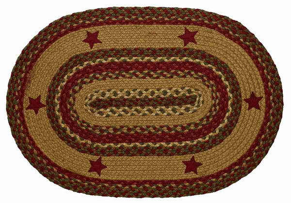 Cinnamon Star Braided  Rug Oval 36 x 60 in.
