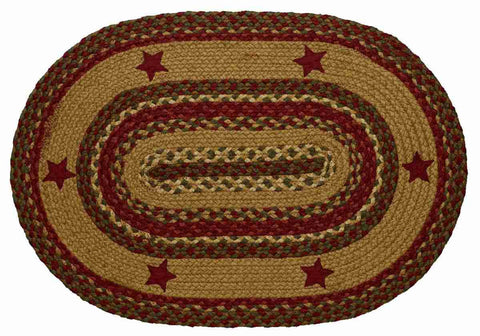 Cinnamon Star Braided  Rug Oval 36 x 60 in.