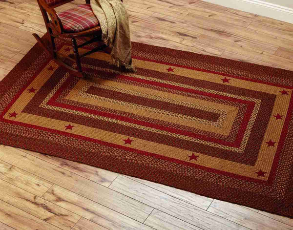 Cinnamon Star Braided  Rug Rectangle 5 x 8 ft.