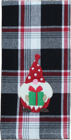 Winter Plaid Gnome Towel (Set of 2)