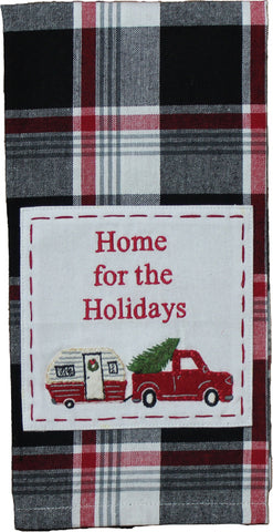 Winter Plaid Home for Holidays Towel (set of 2)