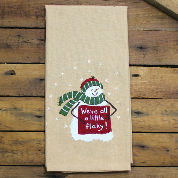 We're All A Little Flakey Nutmeg Towel (set of 2)