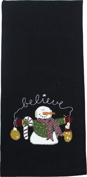 Snowman Believe Towel (Set of 2)