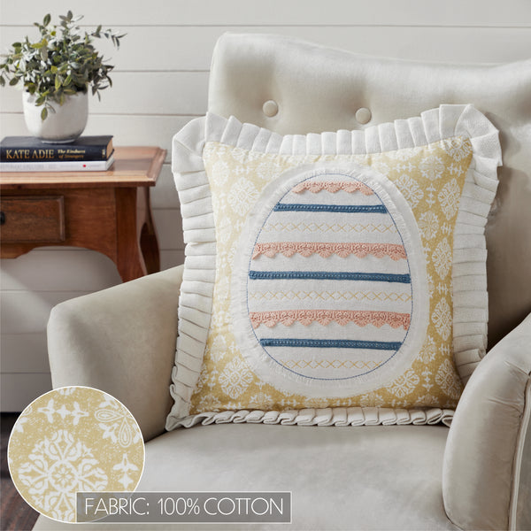 Easter Egg Applique Pillow 18x18