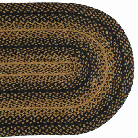 Ebony Braided Jute Rug Oval 4 X 6 ft.