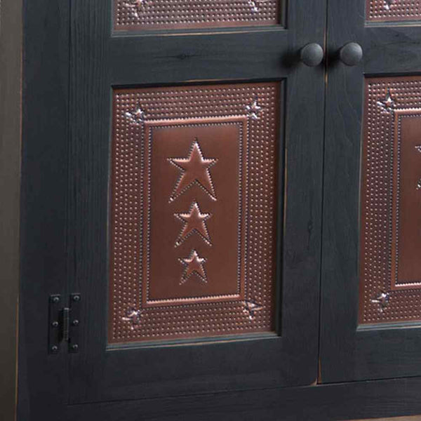 Embossed Star Panel in Solid Copper Primitive Country Farmhouse Lighting Kitchen Bath Home Décor & Acessories