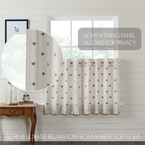 Embroidered Bee Tier Set of 2 L36xW36