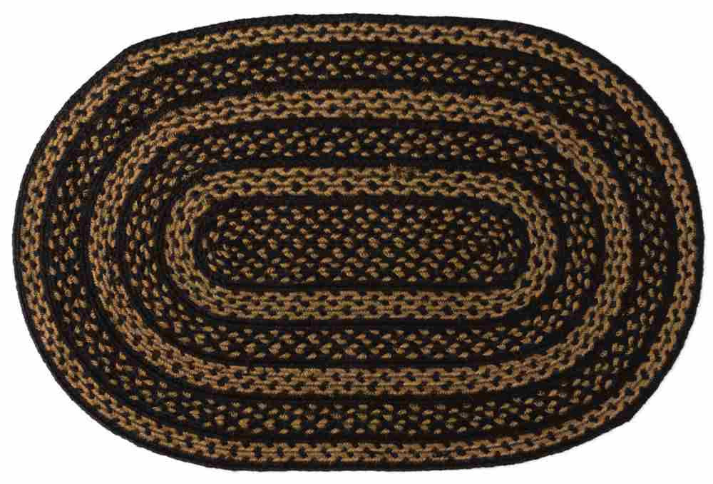 Espresso Jute Rug Oval w/ Pad 48x72 - Allysons Place