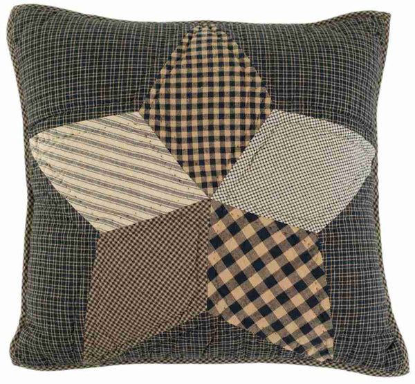 Farmhouse Star Quilted Pillow Cover 16 in.