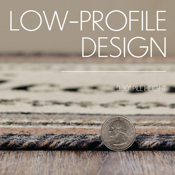 Floral Vine Jute Oval Rug Welcome 20x30