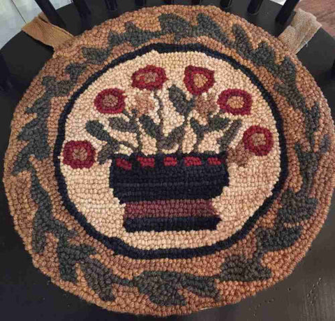 Flower Basket Hooked Chair Pad