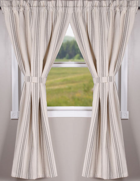 Grain Sack Stripe Blue Panels 63 in.