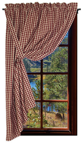Our Barn Red Heritage House Check Panel is made of Cotton This panel is 56 Inx63 In (1 pc).