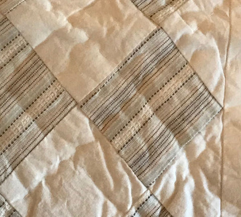 Hudson King Sham Light Blue, Brown and Tan