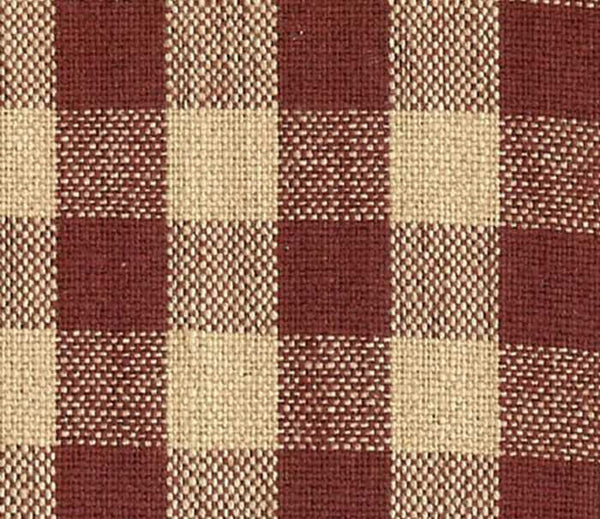 Heritage House Barn Red Check Fairfield Layered Valance
