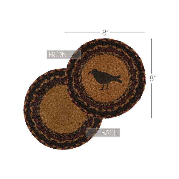 Heritage Farms Crow Jute Trivet 8"