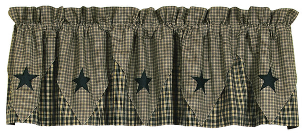 Vintage Star Black Pointed Valance - Clearance - Save 25%***