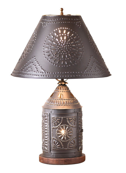 Tinner's Revere Lamp with Punch Tin Shade
