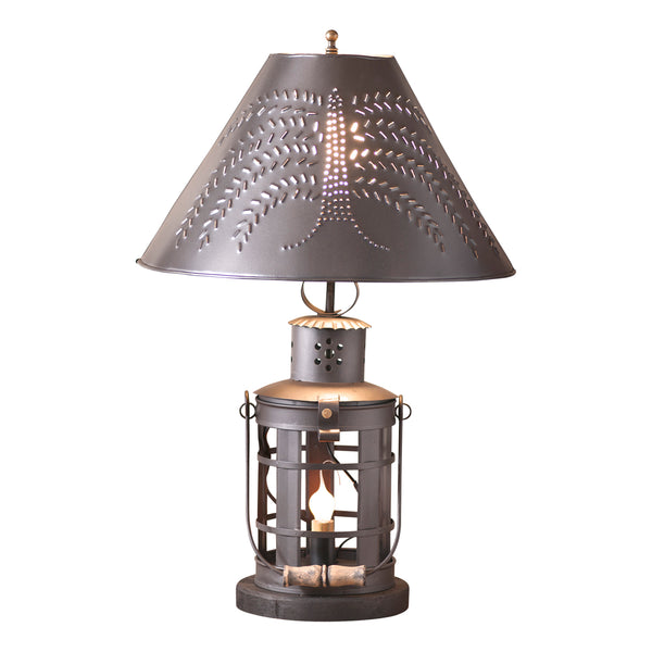 Innkeeper's Lamp with Willow Punched Tin Shade
