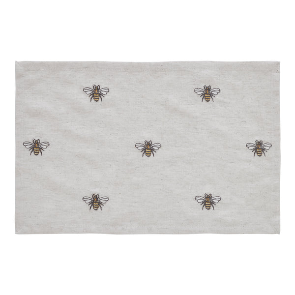 Embroidered Bee Placemat Set of 6 12x18