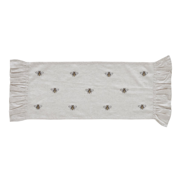 Embroidered Bee Runner 13x36