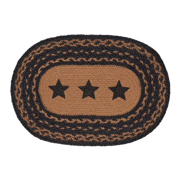 Farmhouse Star Jute Placemat Stencil Stars 12x18