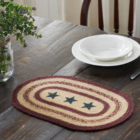 Potomac Jute Placemat Stencil Stars 10x15