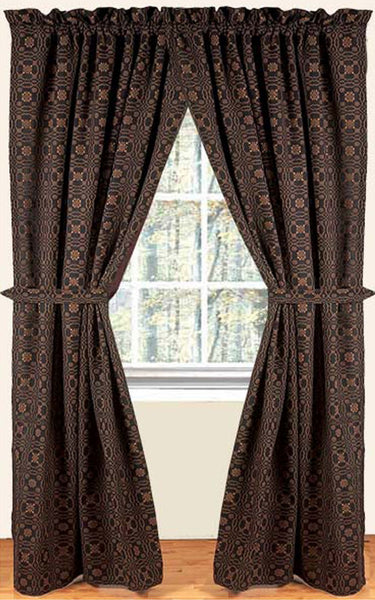 Lover's Knot Jacquard Drapes 86 in.