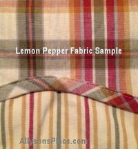 Lemon Pepper Plaid and Stripe Layered Lined Valance
