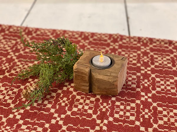 Reclaimed Wood Single Tea Light Holder