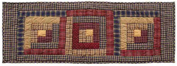 Millsboro Log Cabin Block Quilted Runner 36"