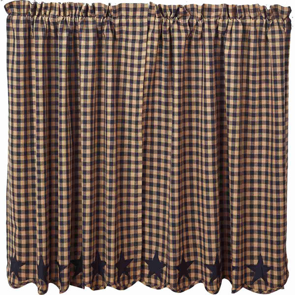 Navy Star Scalloped Window Prairie Tier 36 in.