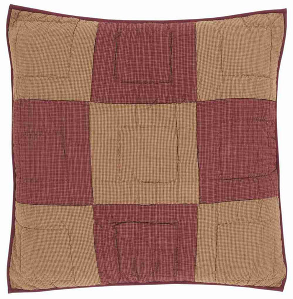 Ninepatch Star Quilted Euro Sham