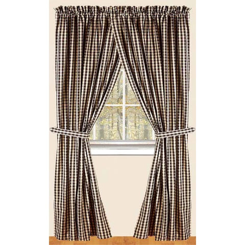 Heritage House Check Black 63" Panel