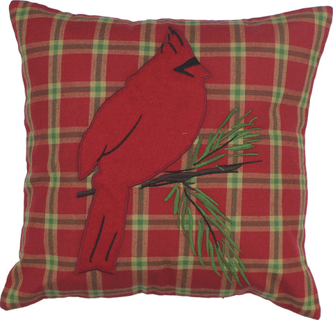 Yuletide w/Cardinal Pillow