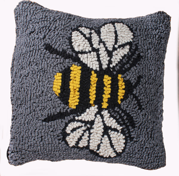 Bee Hooked Pillow