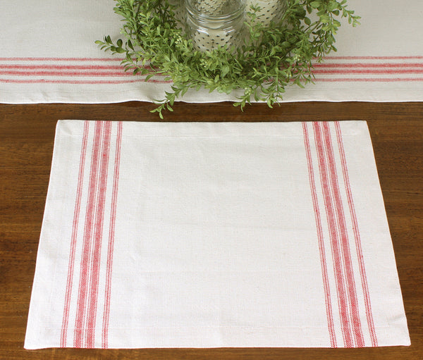 Red Grain Sack Placemat (Set of 6)